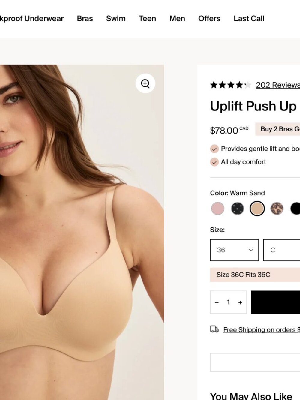 New Knix 36C Uplift Bra